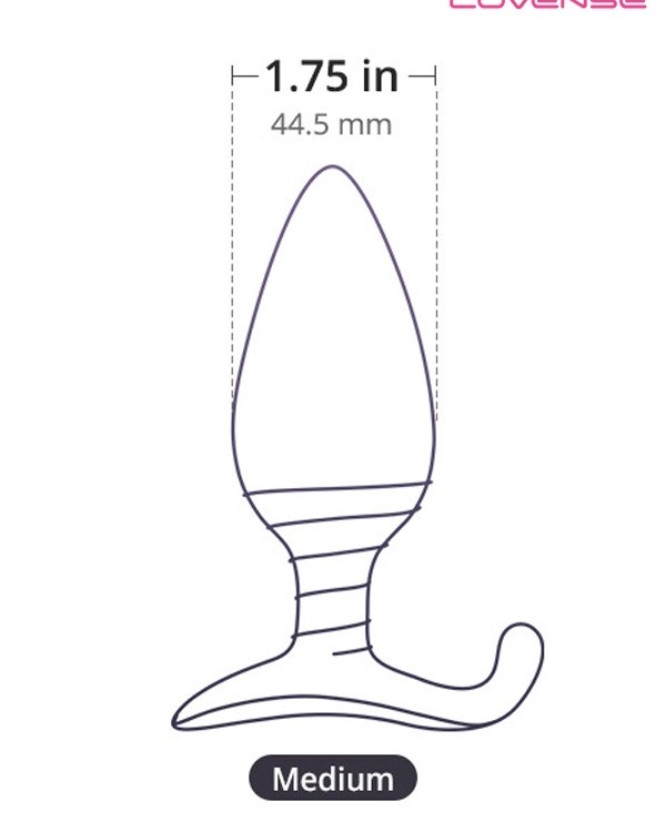 Lovense HUSH App Controlled Anal Plug 1.75"