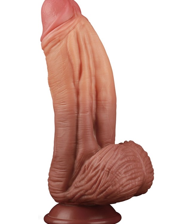 LoveToy Double Layer Platinyum Silikon Dildo 25 cm