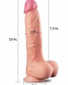 LoveToy Double Layer Platinyum Silikon Realistik Dildo 25 cm