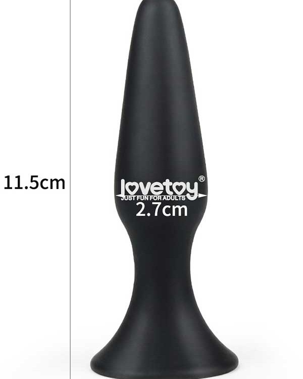 LoveToy Silicone Anal Plug S 11.5 cm Siyah
