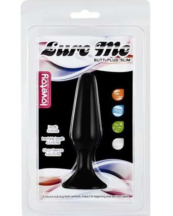 LoveToy Silicone Anal Plug S 11.5 cm Siyah