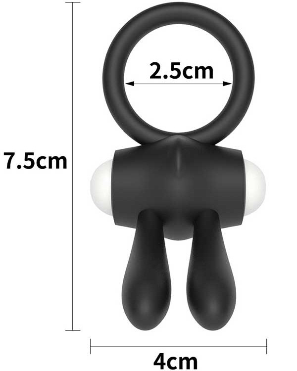 LoveToy Klitoris Uyarıcılı Titreşimli Silikon Penis Halkası
