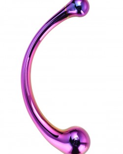Çift Başlı Lüx Kavisli Cam Dildo
