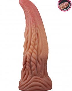 Çift Katmanlı Platinyum Silikon Canavar Dildo 25 cm
