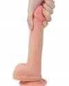 Çift Katmanlı Platinyum Silikon Realistik Dildo 22 cm