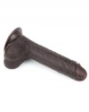 Kayar Derili Çift Katmanlı Gerçekçi Dildo 17.5 cm Siyah