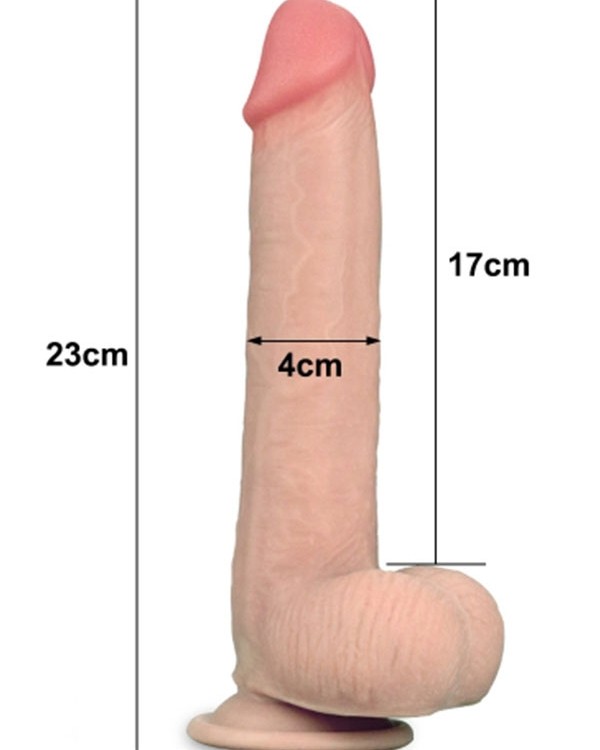 Kayar Derili Çift Katmanlı Realistik Dildo 23 cm