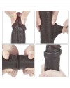 Kayar Derili Çift Katmanlı Realistik Dildo 23 cm Siyah