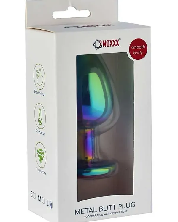 NOXXX Çok Renkli Büyük Boy Taşlı Çelik Anal Plug