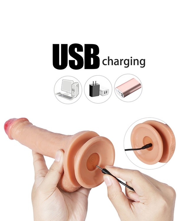 Uzaktan Kumandalı Şarjlı Realistik Dildo 21 cm
