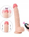Uzaktan Kumandalı Şarjlı Döner Başlı Titreşimli Realistik Dildo 23 cm