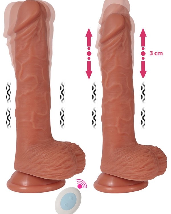 İleri Geri Hareketli Döner Başlı Şarjlı Realistik Dildo 22 cm