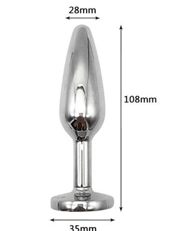 NOXXX Taşlı Çelik Anal Plug 11 cm