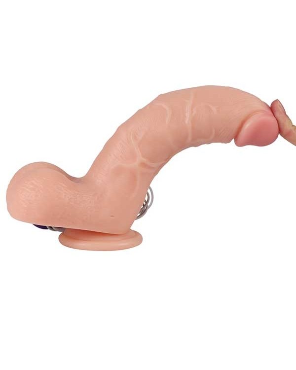 Vibrating Realistik Dokulu Titreşimli Dildo 21 cm
