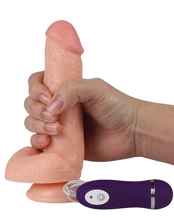 Titreşimli Gerçekçi Realistik Penis 17.5 cm
