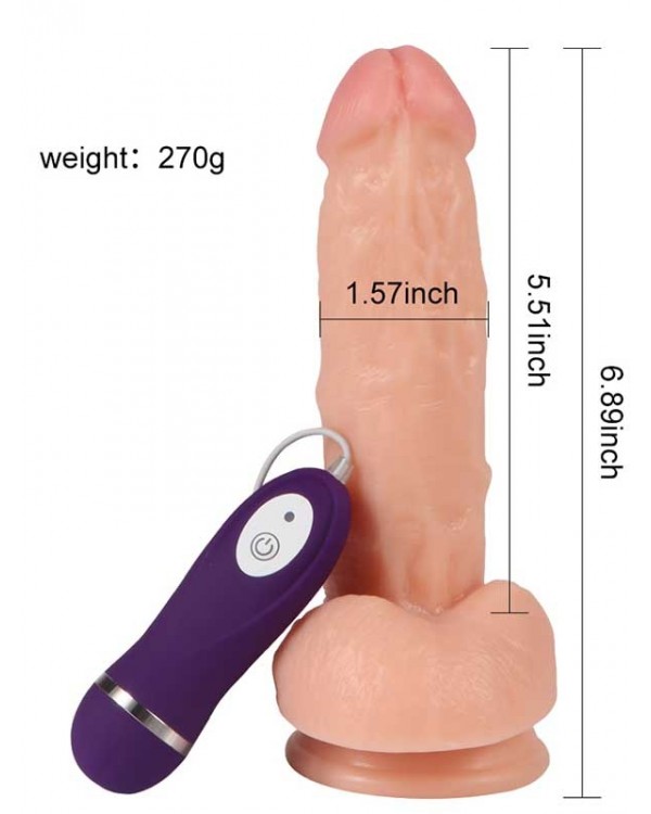 Titreşimli Gerçekçi Realistik Penis 17.5 cm