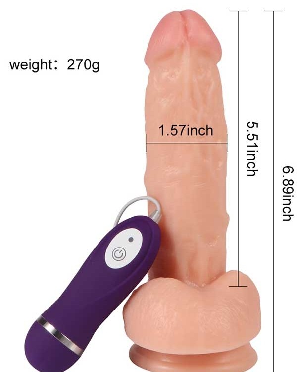 Titreşimli Gerçekçi Realistik Penis 17.5 cm