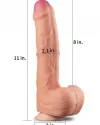 Çift Katmanlı Platinyum Silikon Realistik Dildo 28 cm