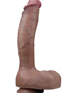 10.5'' Dual Layered Platinum Silicone Realistik Dildo 27 cm
