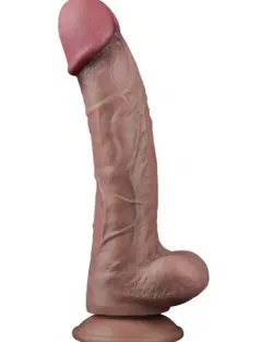 10.5” Dual Layered Platinum Silicone Realistik Penis 26.5 cm