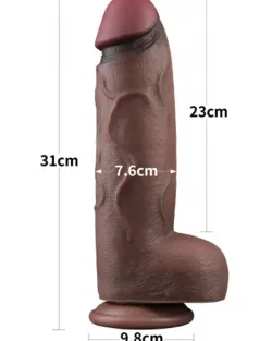 12'' Dual Layered Silicone Cock XXL 31 cm