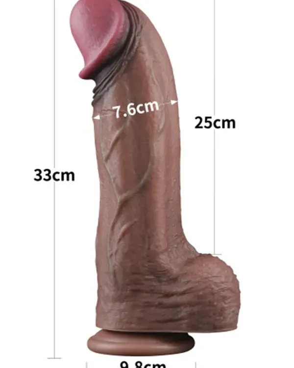 13'' Dual Layered Silicone Cock XXL 33 cm