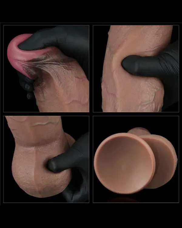 9.5'' Dual Layered Silicone Cock XXL 24.5 cm