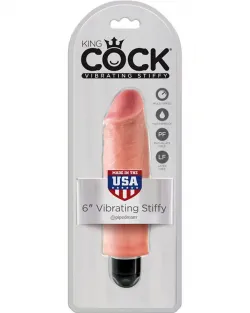King Cock 6'' Stiffy Titreşimli Vibratör Ten 15.5 cm