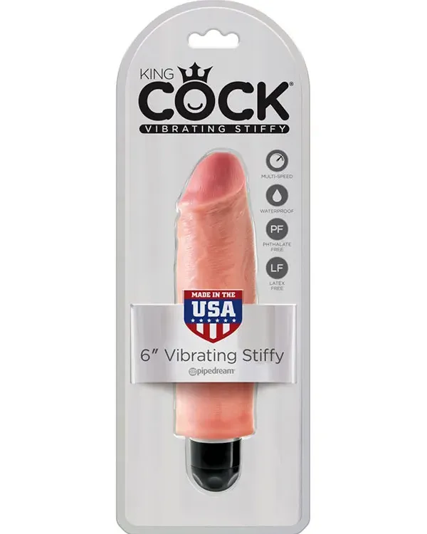 King Cock 6'' Stiffy Titreşimli Vibratör Ten 15.5 cm