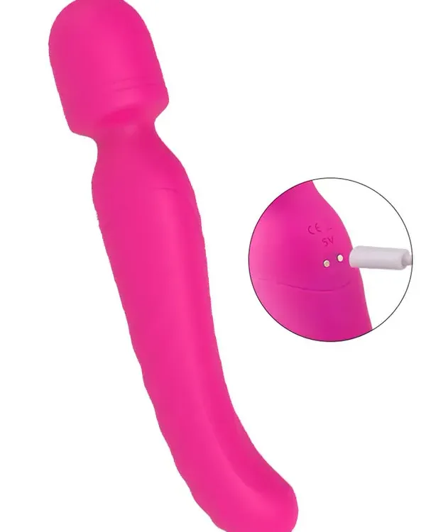 Isıtmalı Masaj Wand Çift Taraflı Vibratör 23 cm