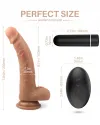 Titreşimli Uzaktan Kumandalı İçi Dolu Belden Bağlamalı Penis 20 cm