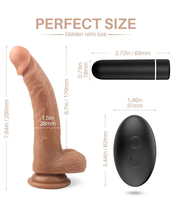 Titreşimli Uzaktan Kumandalı İçi Dolu Belden Bağlamalı Penis 20 cm