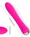 Isıtmalı Şarjlı  Güçlü Titreşimli Esnek Silikon Vibratör 17.5 cm