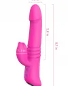 İleri Geri ve Dönme Hareketli Isıtmalı Şarjlı Tavşan Vibratör 22 cm