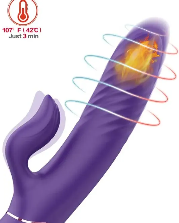 İleri Geri Hareketli Isıtmalı Şarjlı G-Spot Vibratör 21 cm