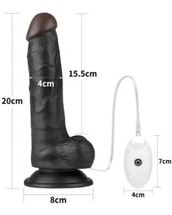 Belden Bağlamalı Titreşimli İçi Dolu 20 cm Siyah