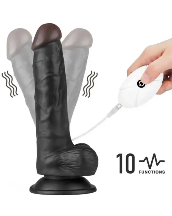 Belden Bağlamalı Titreşimli İçi Dolu 20 cm Siyah