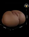 Çift Girişli Gerçekçi Tangalı Siyah Kalça 2.5 kg