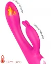 Isıtmalı Şarjlı Güçlü Titreşimli Tavşan Vibratör 22 cm