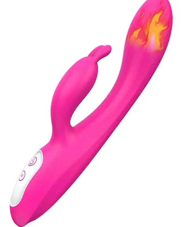 Isıtmalı Şarjlı Güçlü Titreşimli Tavşan Vibratör 22 cm