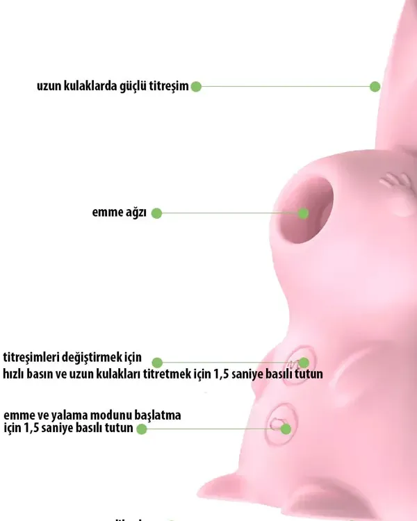 Şarjlı Kilitoral Emiş ve Dil Stimilasyon Vibratörü