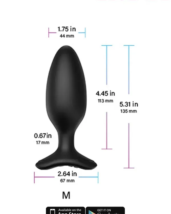 Lovense HUSH 2 Anal Plug 1.75" App Controlled