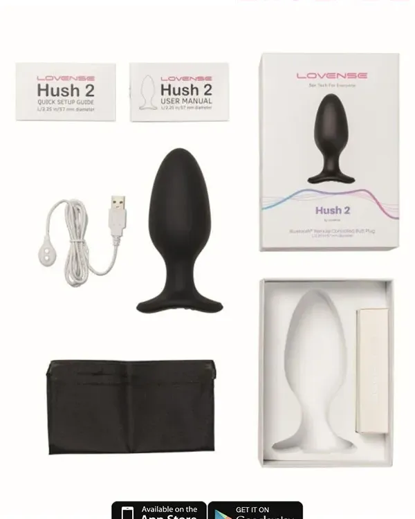 Lovense HUSH 2 Anal Plug 2.25" App Controlled