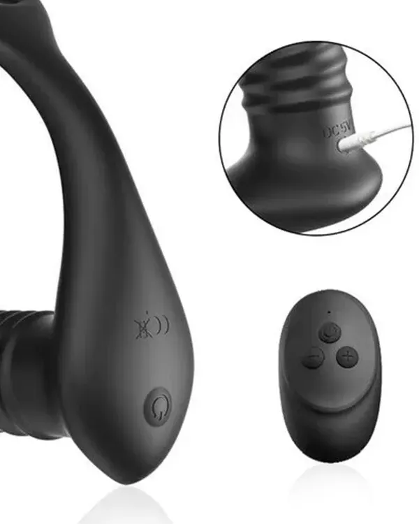 NOXXX A-Heros Best Mate Kumandalı Şarjlı İleri Geri Hareketli Penis Halkalı Anal Vibratör