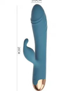 10 Titreşim Modlu Dönme Hareketli Şarjlı Tavşan Vibratör 20 cm