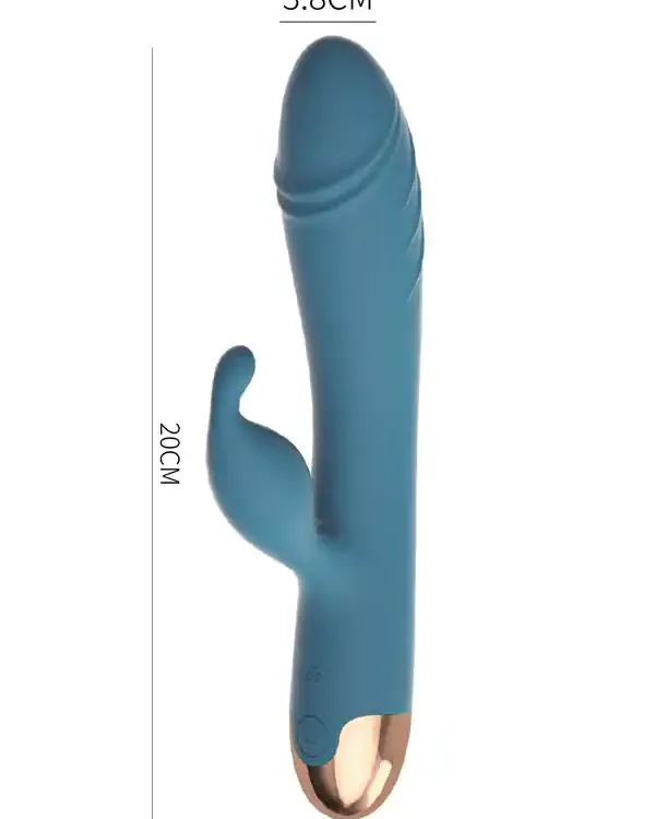 10 Titreşim Modlu Dönme Hareketli Şarjlı Tavşan Vibratör 20 cm