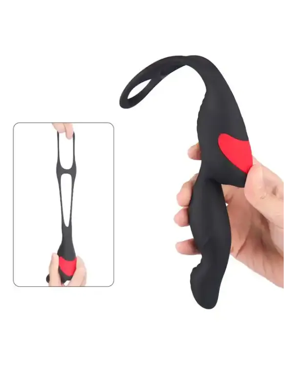 Penis Halkalı Prostat Şarjlı Uzaktan Kumandalı Anal Vibratör
