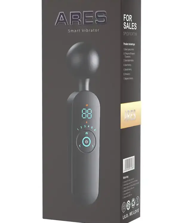 Isıtmalı Şarjlı 12 Titreşim Modlu Wand LCD Ekranlı Vibratör 22 cm