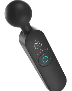 Isıtmalı Şarjlı 12 Titreşim Modlu Wand LCD Ekranlı Vibratör 22 cm