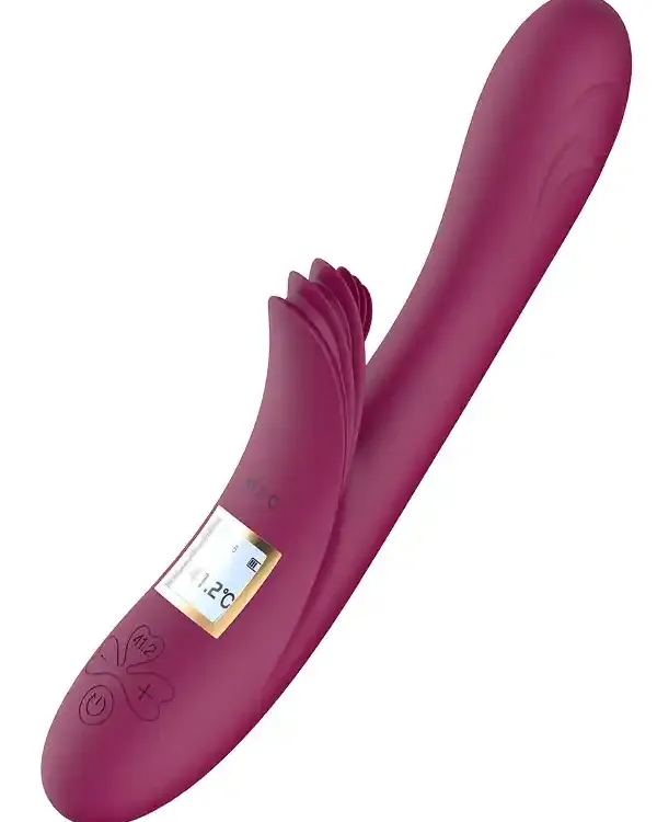 Isıtmalı Şarjlı LCD Ekranlı 10 Titreşim Modlu Vibratör 23 cm